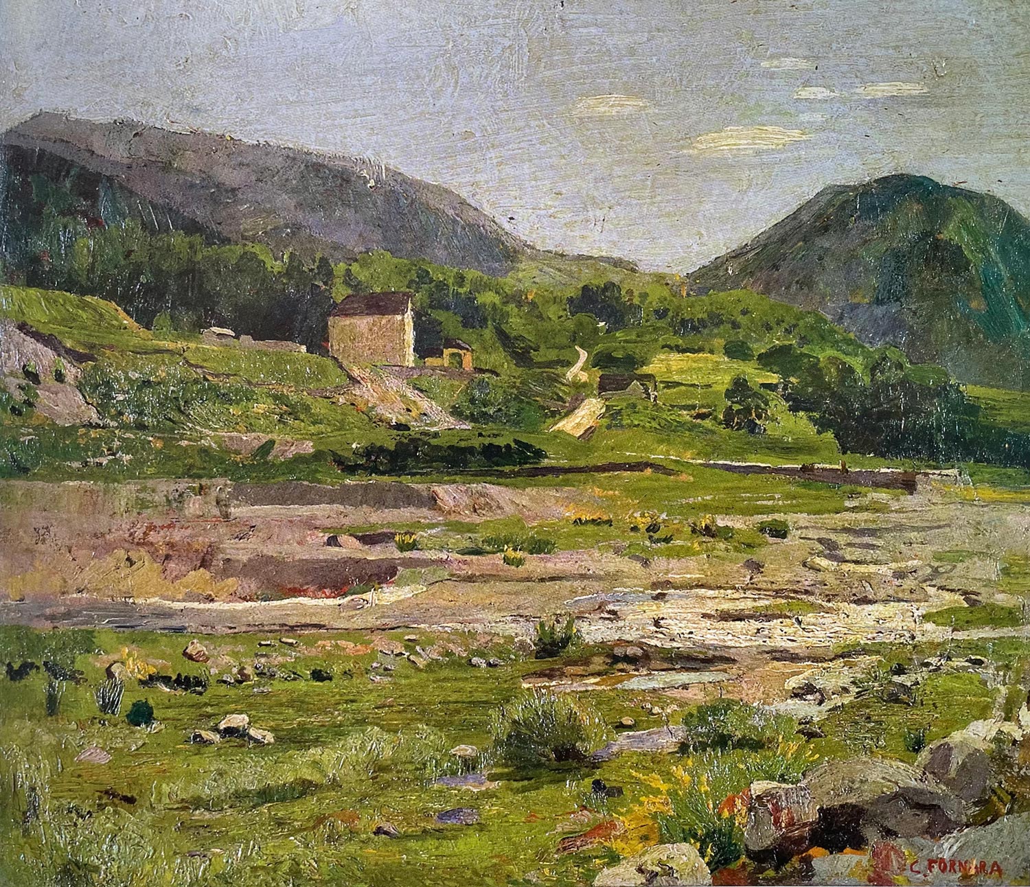 Carlo Fornara, Il Melezzo a Prestinone,	1901, olio su tela, 53,7x62 cm, Collezione Poscio
