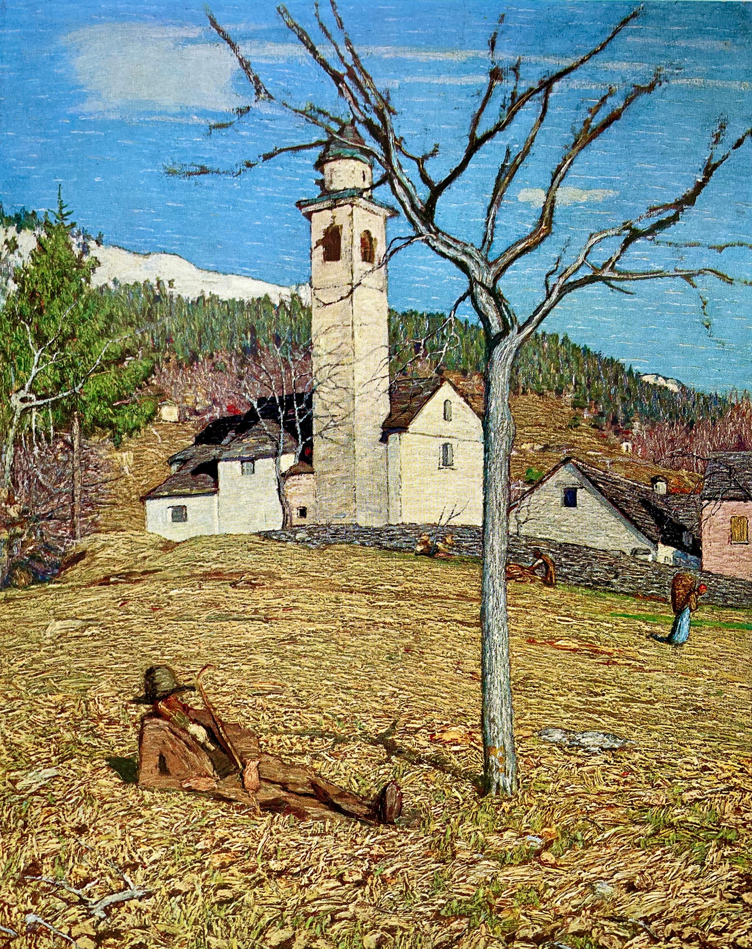 Carlo Fornara, Il campanile, 1916, olio, 56x45,5 cm