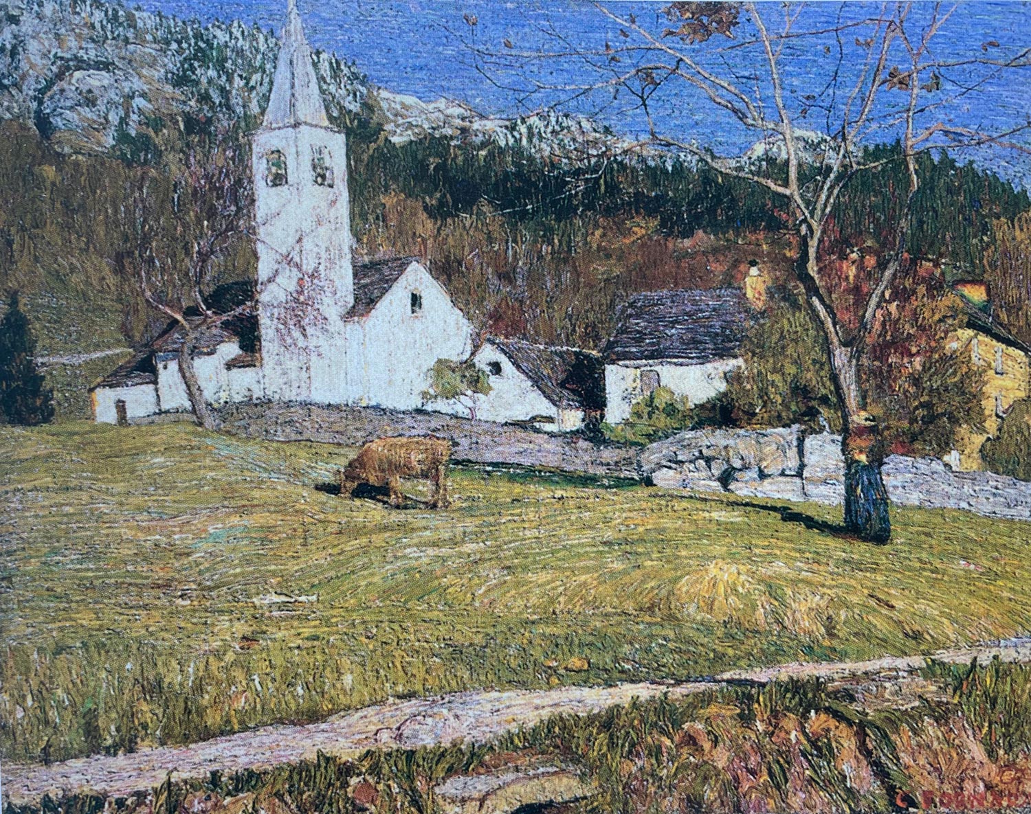 Carlo Fornara, La chiesetta bianca, 1902, olio su tela, 33x44 cm