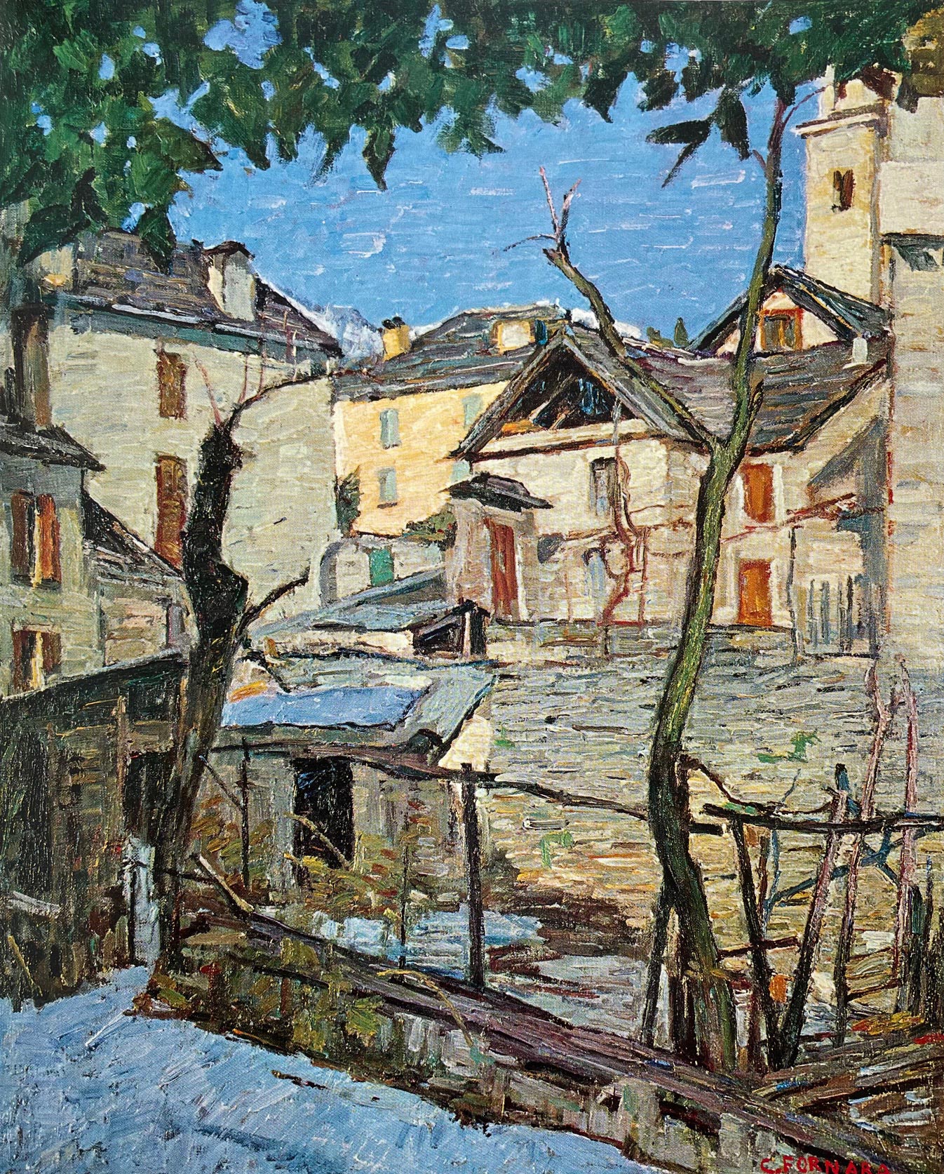 Carlo Fornara, Dalla mia finestra, 1952, olio, 50x40 cm