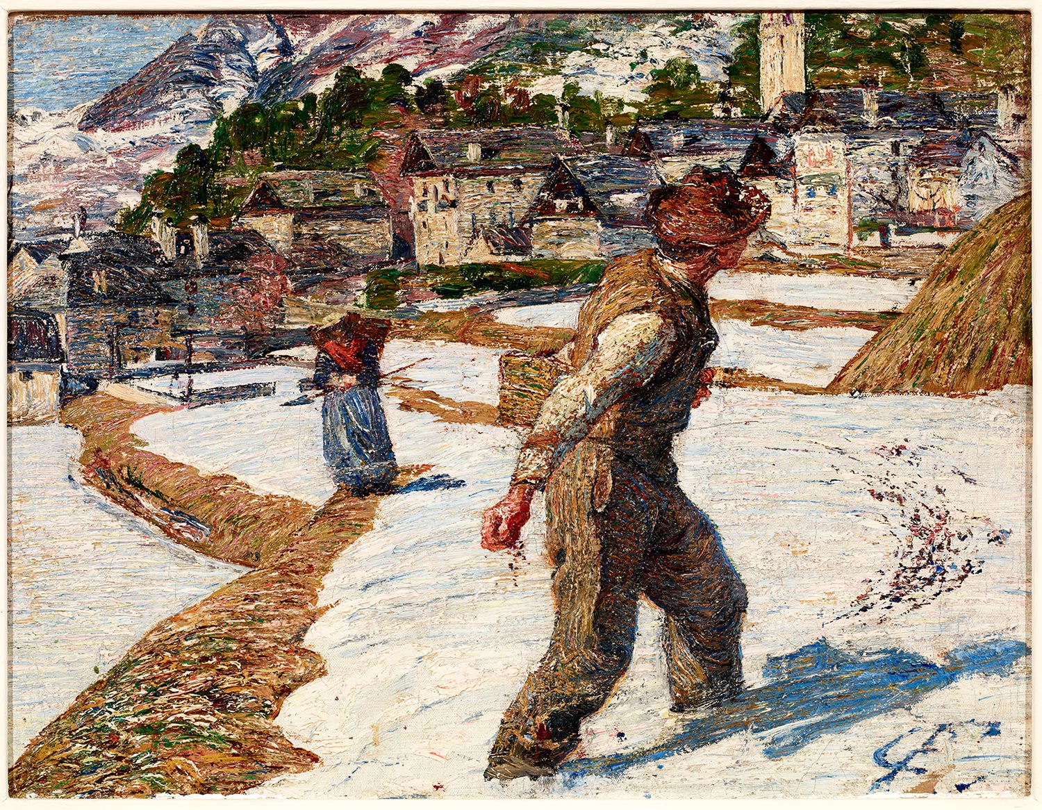 Carlo Fornara, Il seminatore, 1896-1897, olio su tela, 26,5x34,5 cm, Pinacoteca Fondazione C.R. Tortona