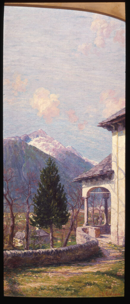 Giovanni Battista Ciolina, Trittico della Valle - Tavola destra, 1923, Olio su tela, 95x43, Fondazione Ciolina